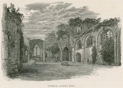 Abbaye de Netley, intérieur, vue vers l